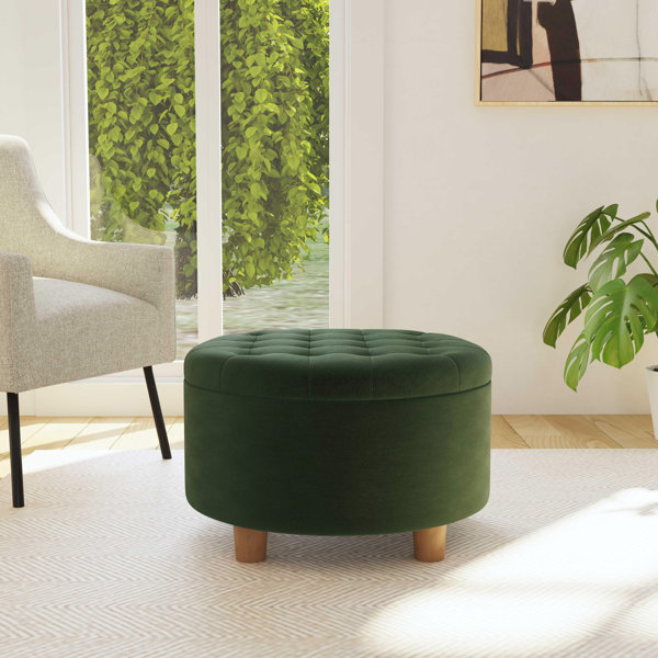 Sage green online ottoman